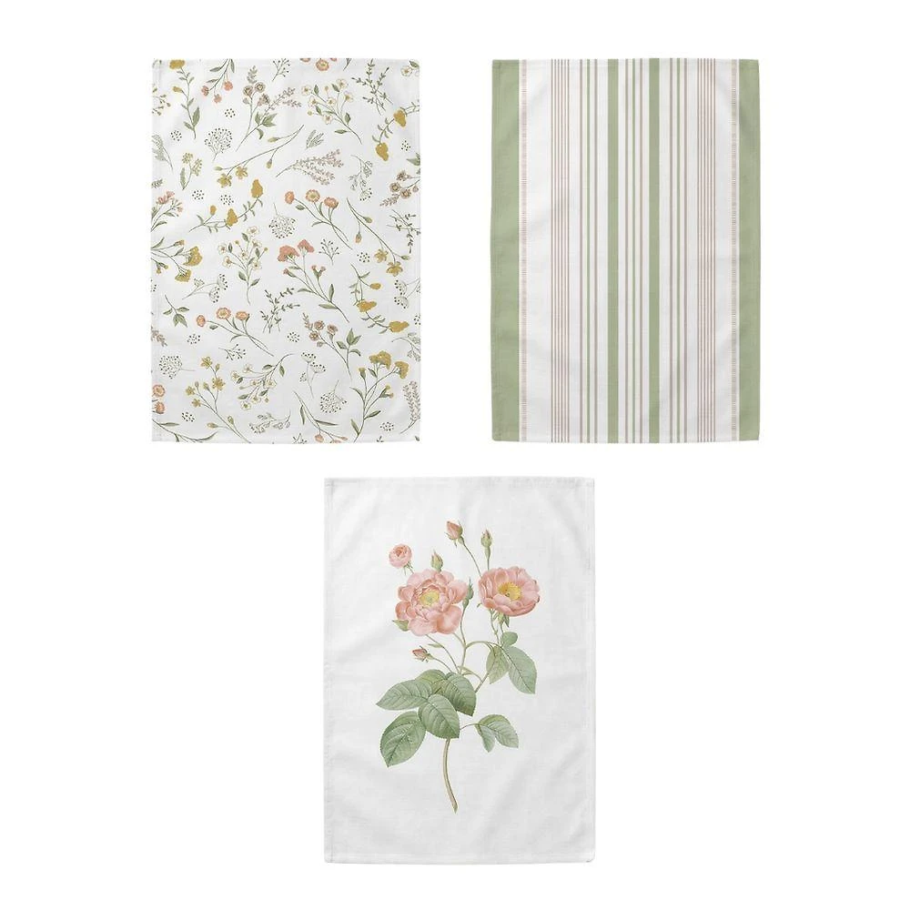 Pano de Copa Florência Estampado Algodão Macio e Resistente para Cozinha Bege Döhler