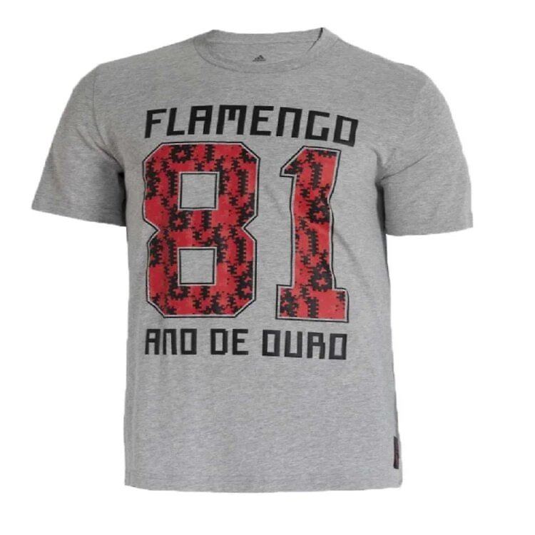 Camiseta Adidas Gráfica Flamengo Masculina - Mescla - MESCLA