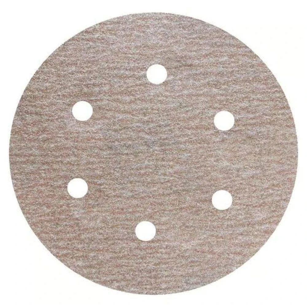 Disco de Lixa Seca com 6 Furos A275 P180 152x1x6mm para Madeira e Reparação Automotiva Norton