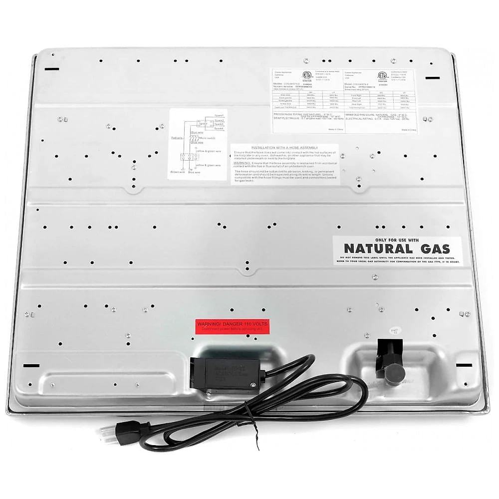 Cooktop a gás de embutir 61cm Cosmo inox 4 queimadores selados grade em ferro fundido acendimento eletrônico 110V