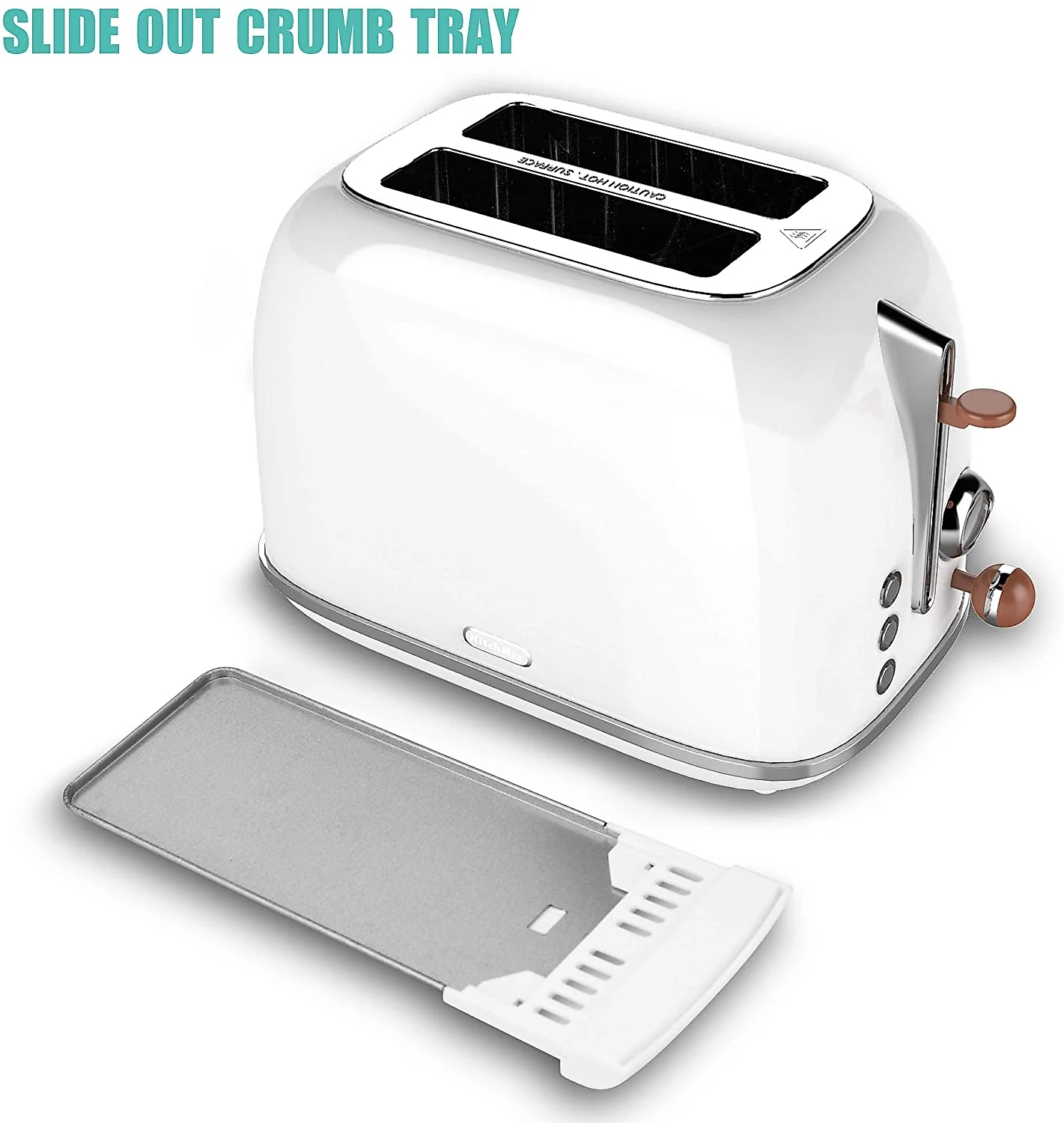 KitchMix Retro Torradeira de 2 Fatias com Função Bagel 8 20W110V Branca