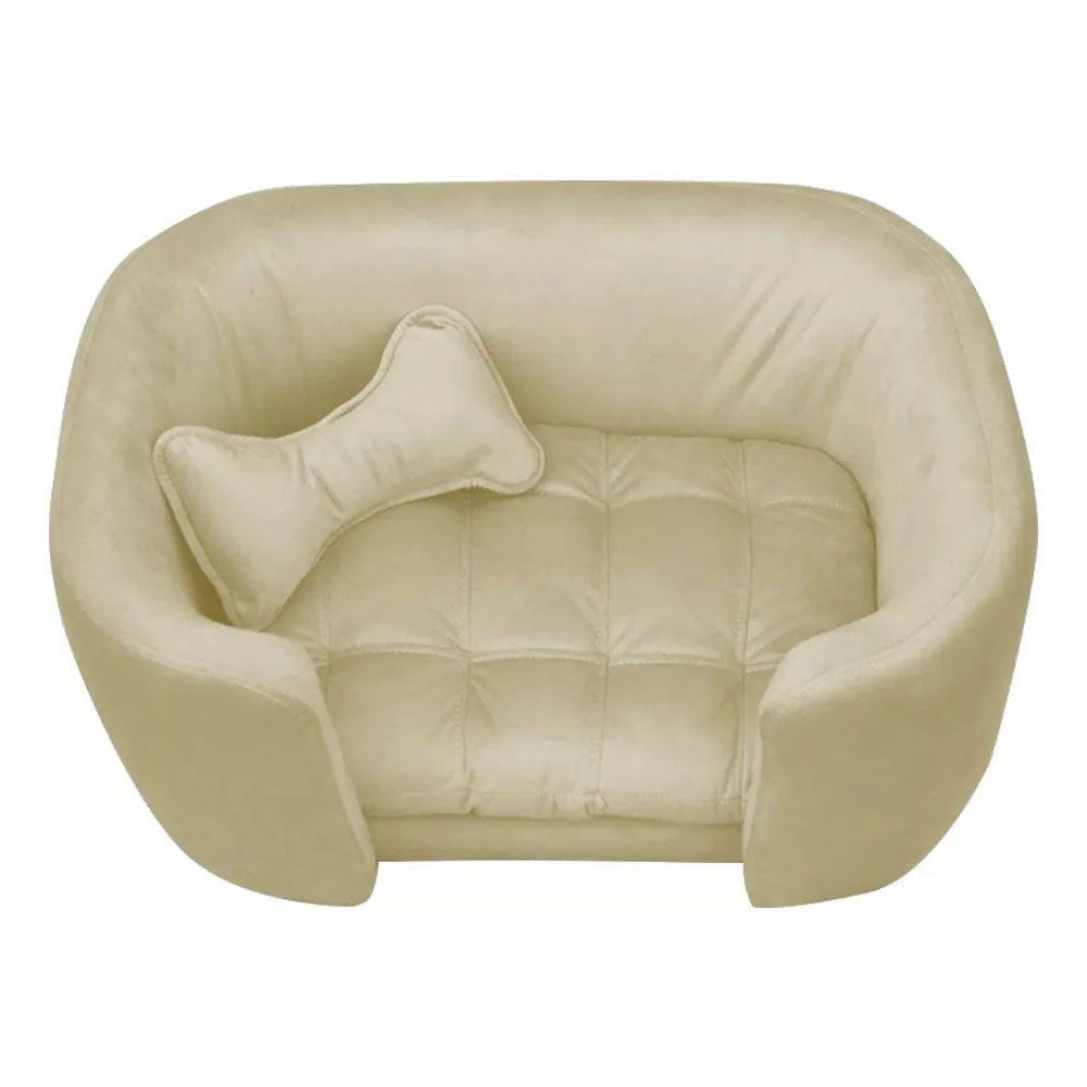 Cama Pet Poltrona Baby Hanna Veludo - Ssx Multicoisas Cor Bege