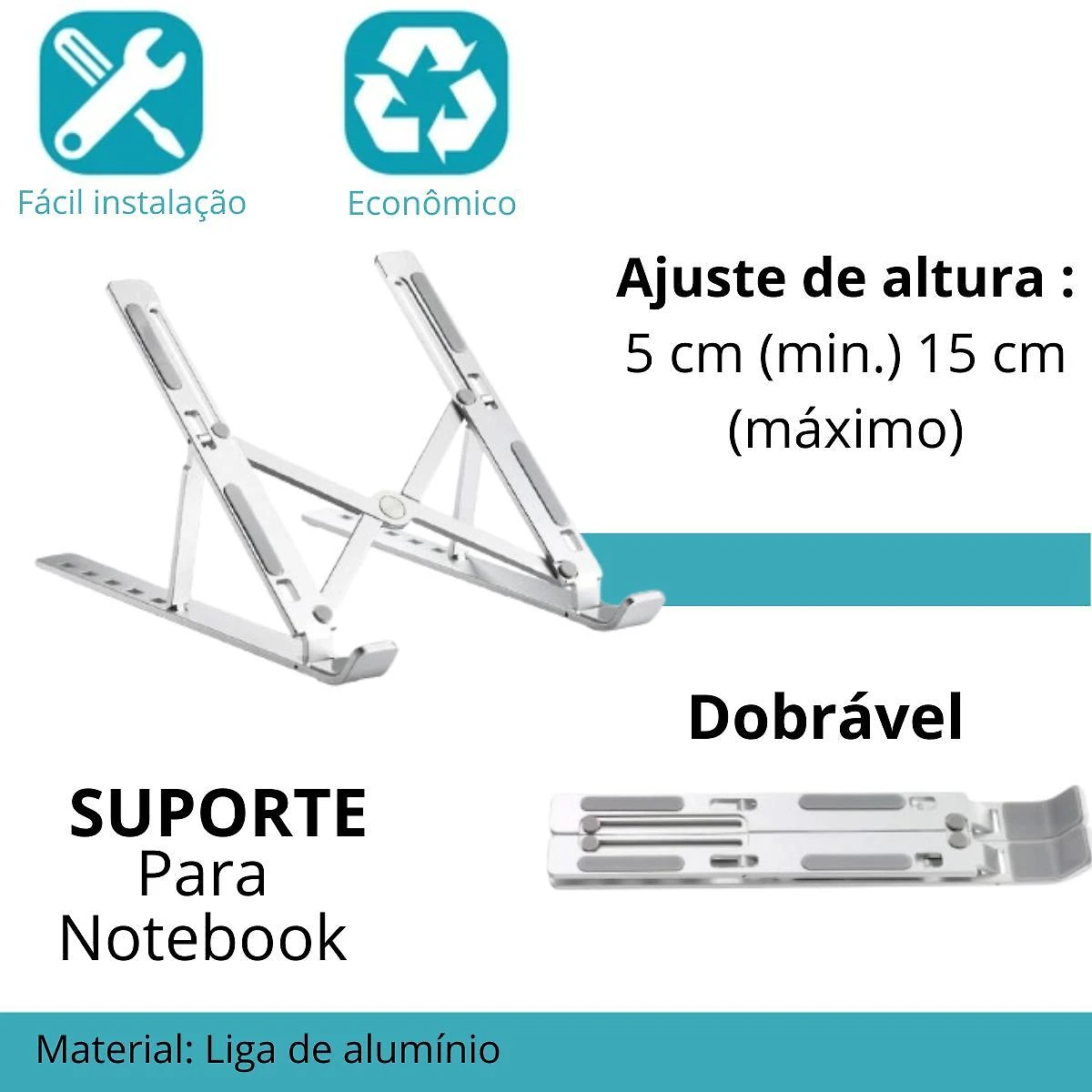 Miniatura Suporte De Notebook Para Gaming Com Com Base Antivibração