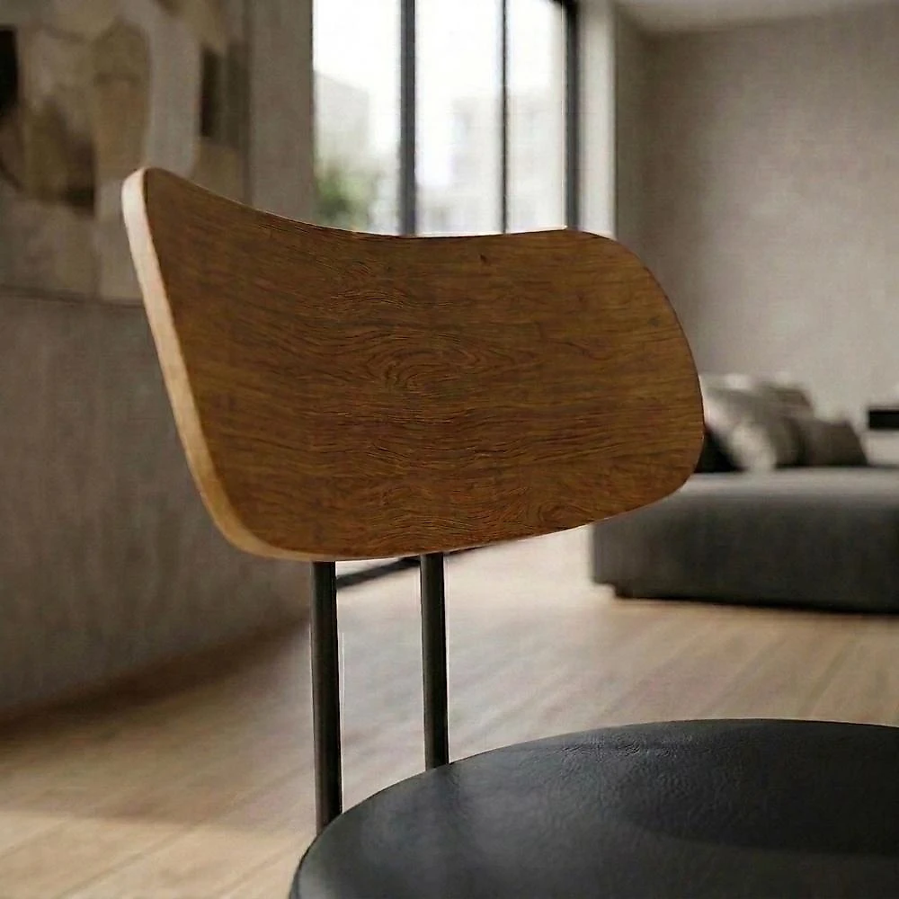 Poltrona Decorativa Luna Base Fixa Courino Milani Movelaria webcontinental-8820419924917