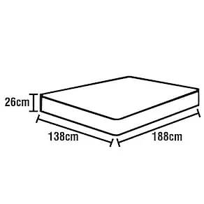 Miniatura Colchão Casal Umaflex Itália com Pillow Top e Molas Ensacadas 26x138x188cm - Branco