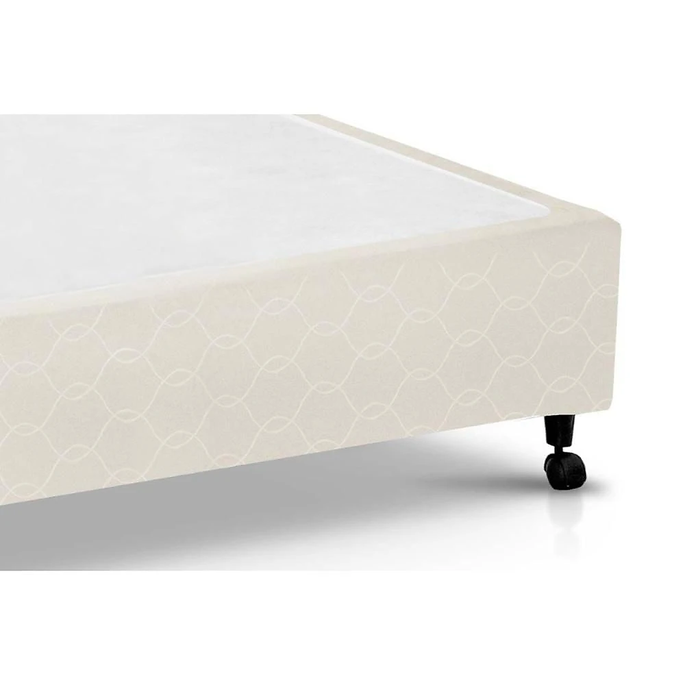 Cama Box King Poli Clean com Auxiliares Tecido Bege Colchões Castor