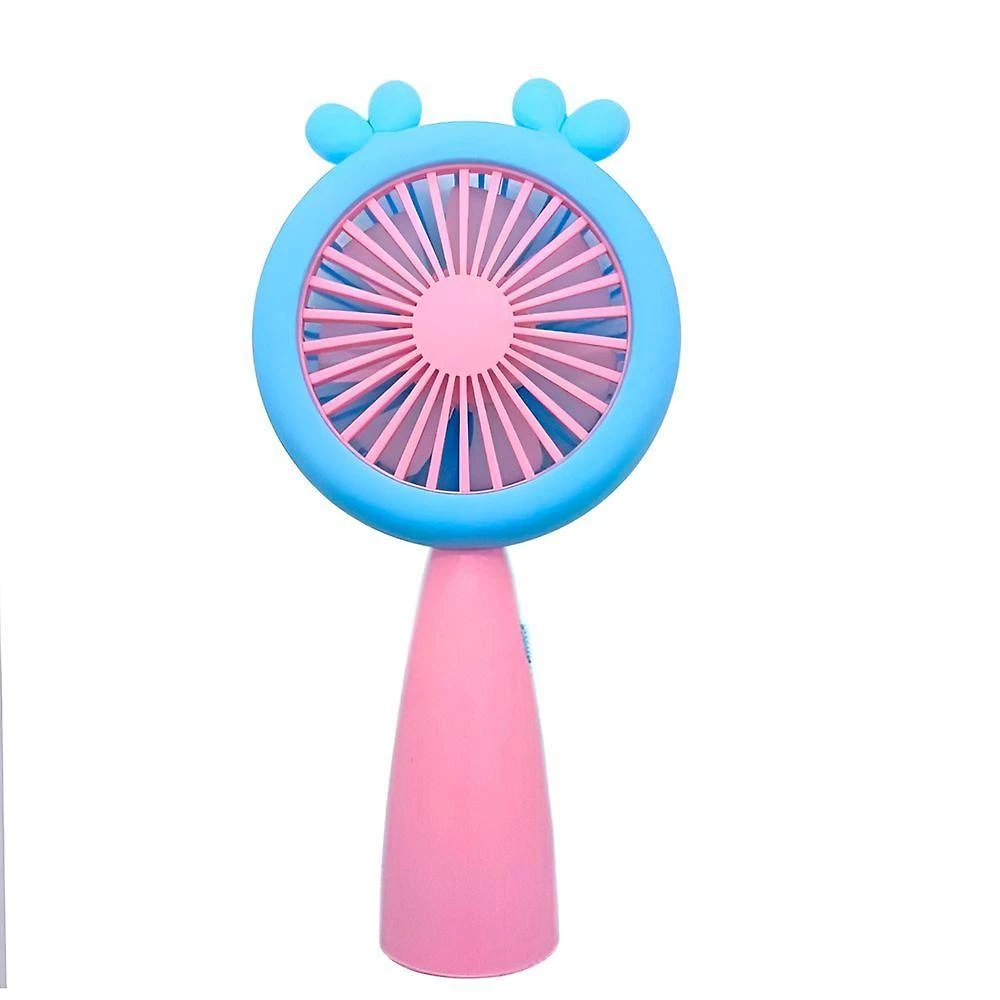 Mini Ventilador Recarregável Usb Modelo Led Portátil Rosa
