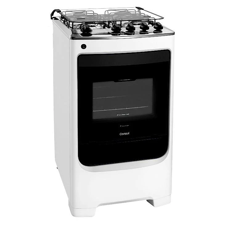 Geladeira Consul Frost Free Duplex, CRM56FB 451 Litros e Fogão 4 Bocas Consul CFO4NAB, Branco 220 Volts