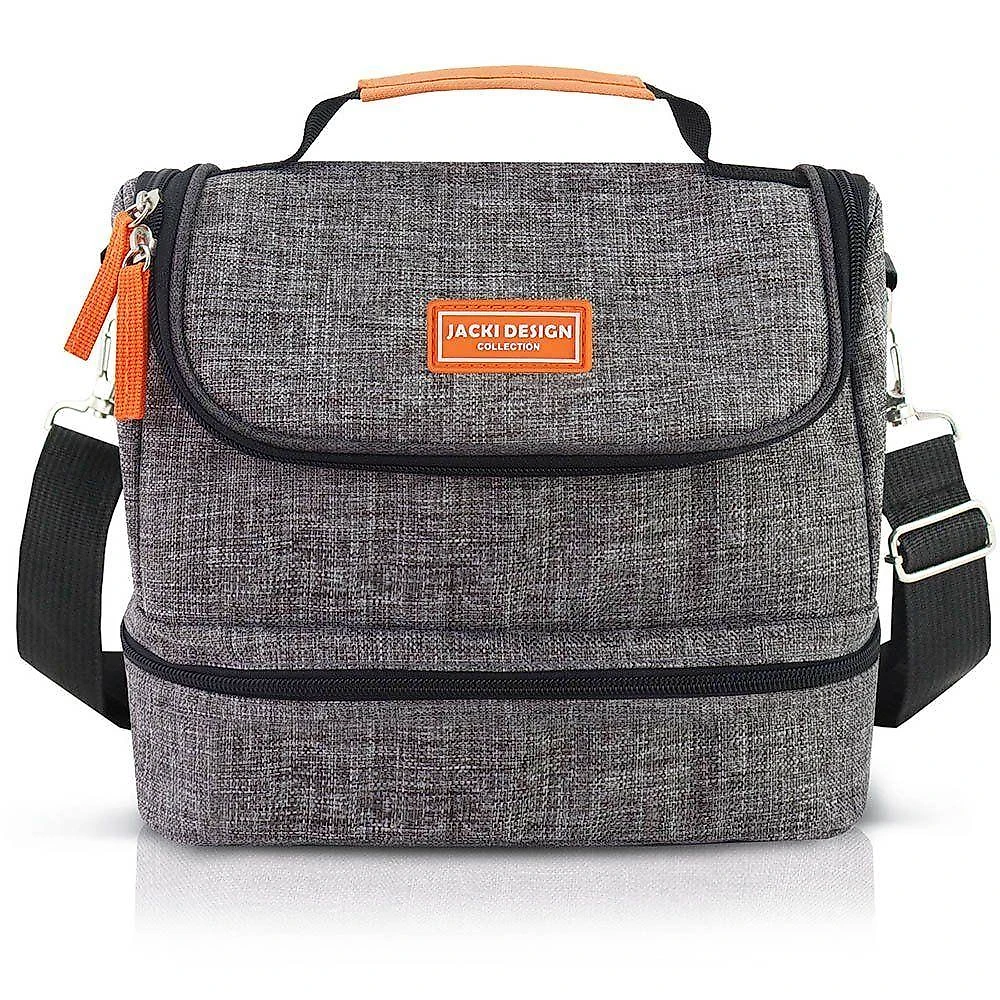 Kit Refeições Vibe Jacki Design – Marmita, Garrafa Térmica E Bolsa Térmica 2 Compartimentos - Cinza