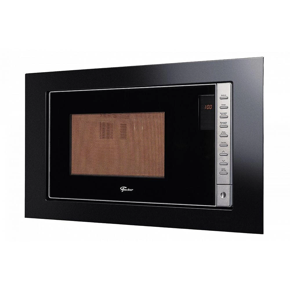 Micro-ondas Fischer Fit Line Embutir 25L Moldura Preto Preto 127V