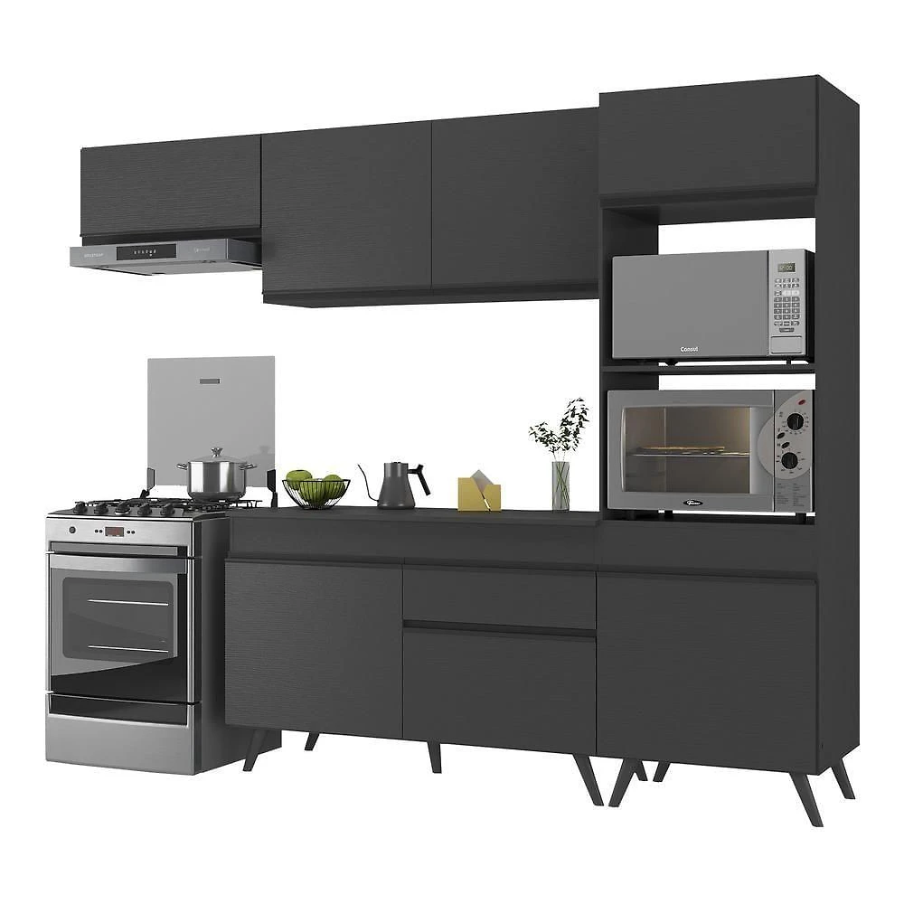 Armário De Cozinha Compacta 252cm Multimóveis V3690