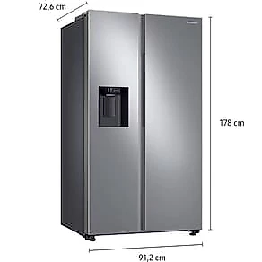 Geladeira Samsung Side by Side RS60 628 Litros com Dispenser de Água e Gelo Inox 110V