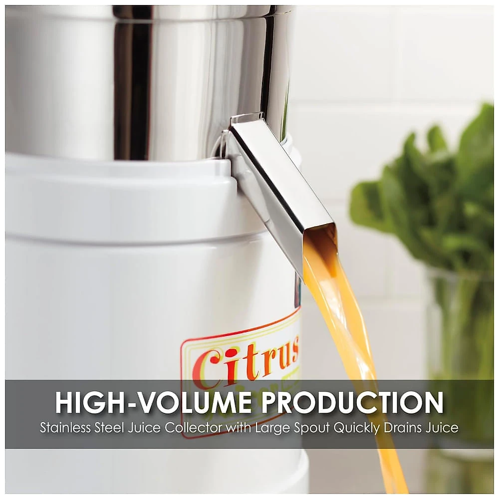 Centrifuga de Frutas Profissional com Motor Silencioso e Proteção Contra Respingos, 110V 375W, Waring JC4000, Branca
