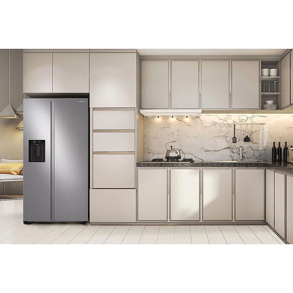 Geladeira samsung side by side digital inverter rs60t5200s9 frost free com all around cooling e spacemax inox look – 602 l 110
