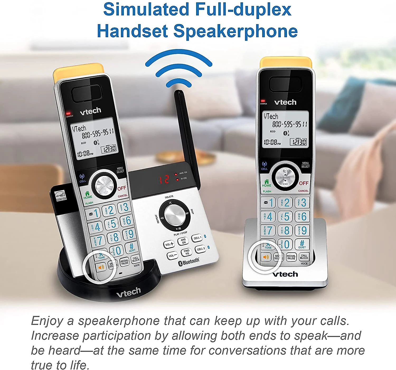 VTECH IS81212 Telefone sem Fio Expansível com Bluetooth e Secretária Eletrônica 2 Und