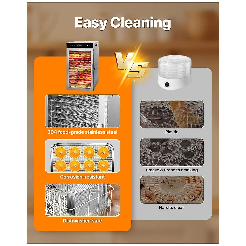 Desidratador de Alimentos Ayovoch Prata 18 Bandejas 800W Tela Digital Timer 240V