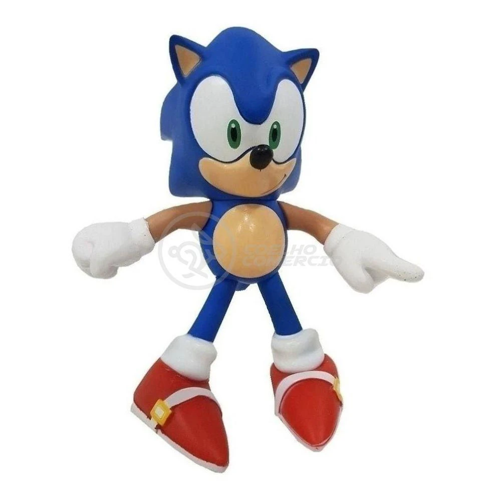 Boneco Action Figure Sonic Articulado 23cm
