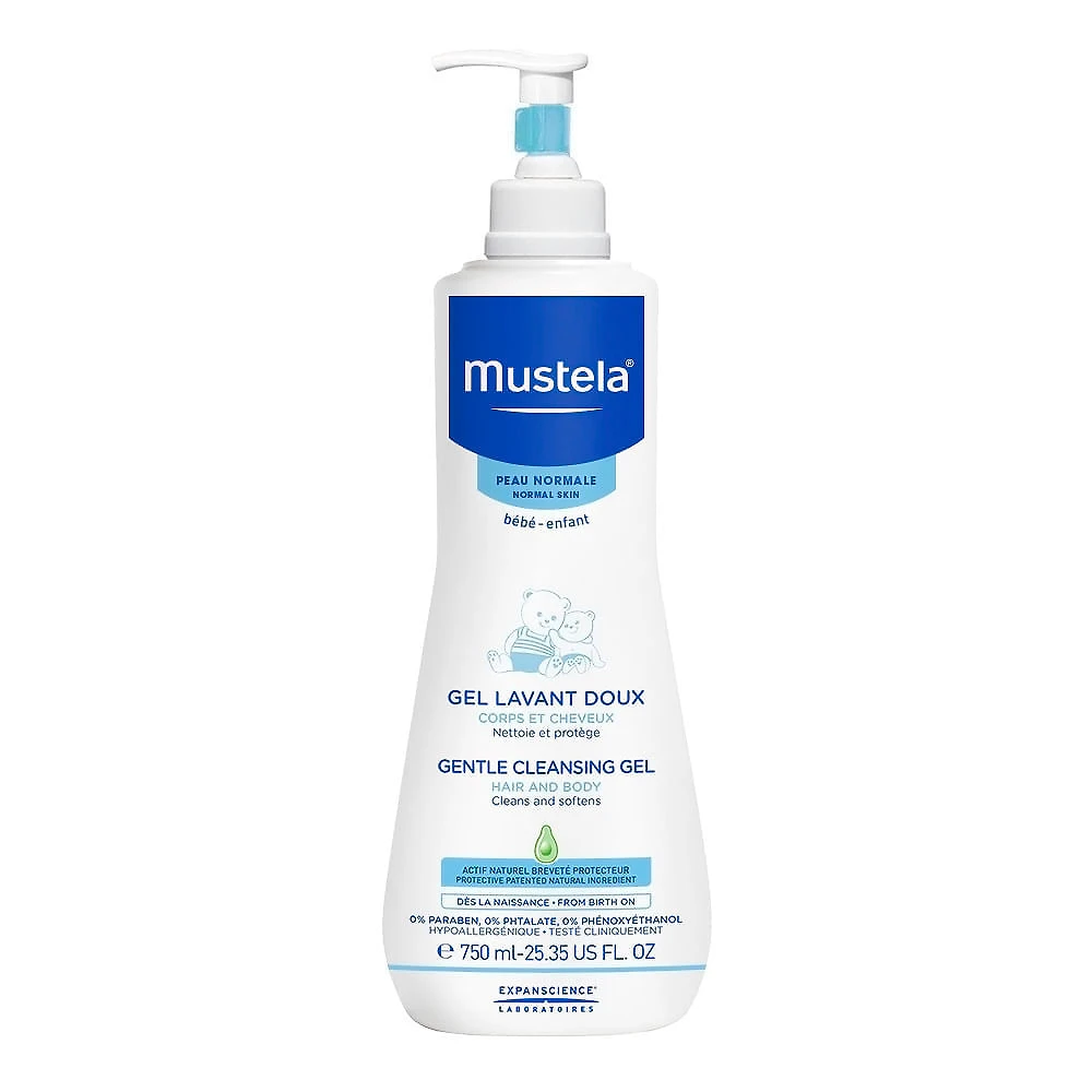 Dermo-Lavante Mustela Bebê Gel de Limpeza Cabelo e Corpo 750ml
