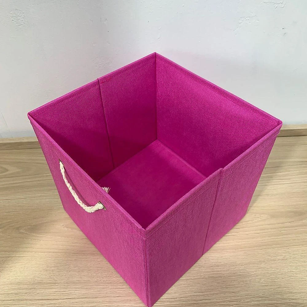 Caixa Organizadora 26x26x26cm Dobrável TNT Rosa Woodcore