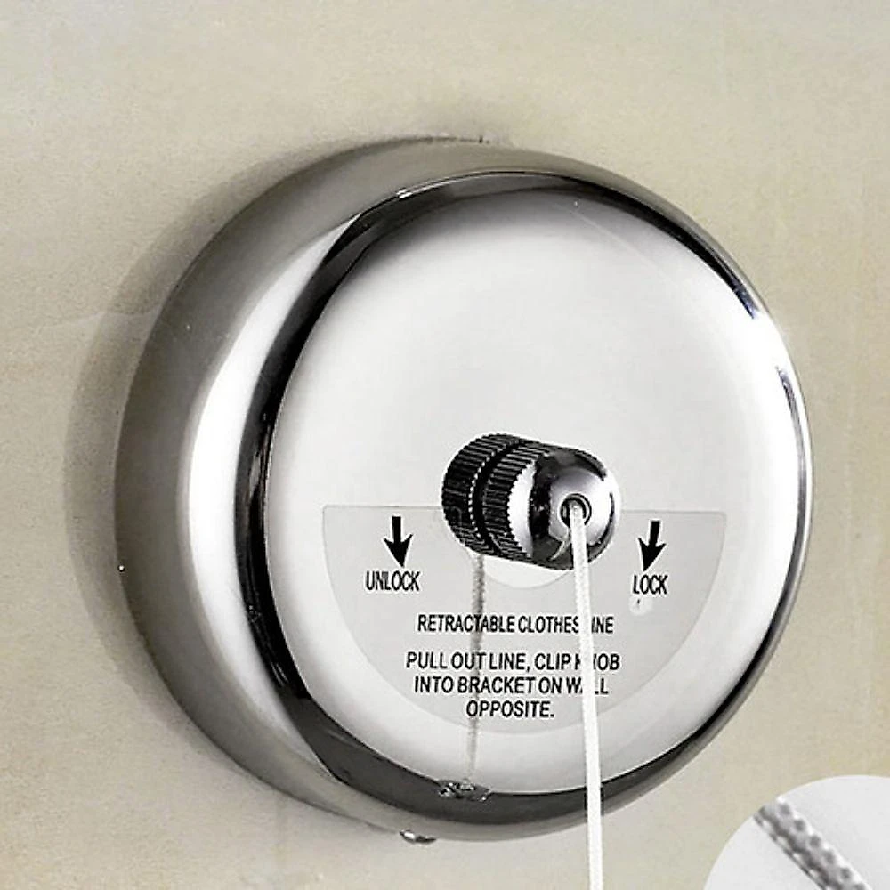 Varal Parede Pratico Retrátil 187,5 Cm Inox Ajustável Aço