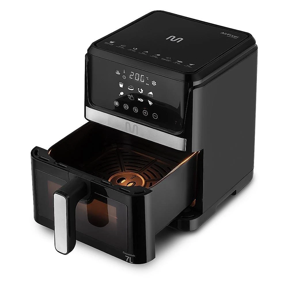 Air fryer digital 7l visor gourmet 127v-1800w multi - go223 preto - 127v