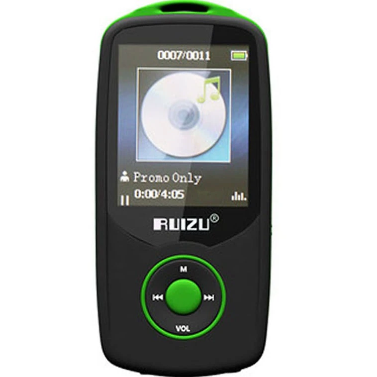 Miniatura MP3 Player Ruizu X06 Bluetooth 8GB Bateria 100 Horas Verde