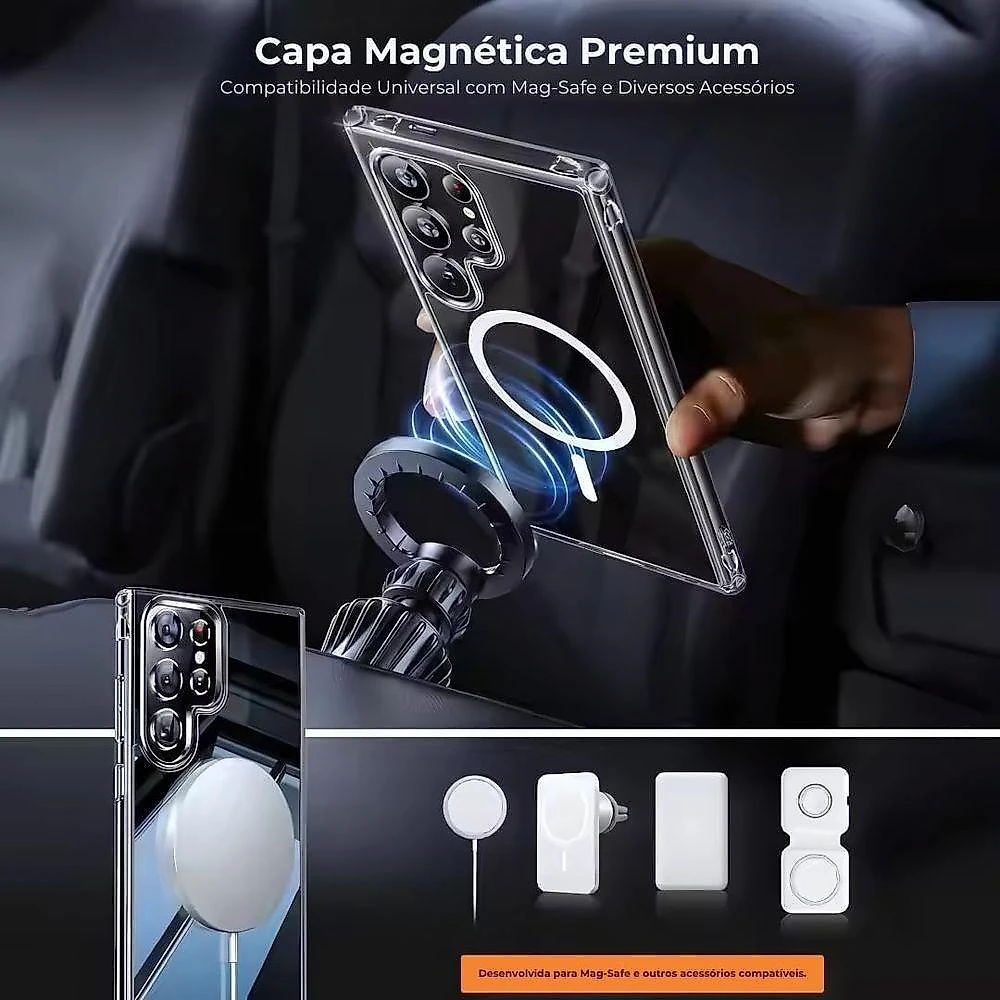 Capa Magsafe Galaxy S26+ Plus Magnetica Clear Case Transpare
