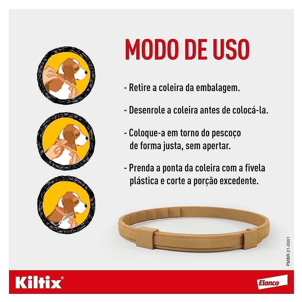Coleira Bayer Antipulgas e Carrapatos Kiltix - Tam. P