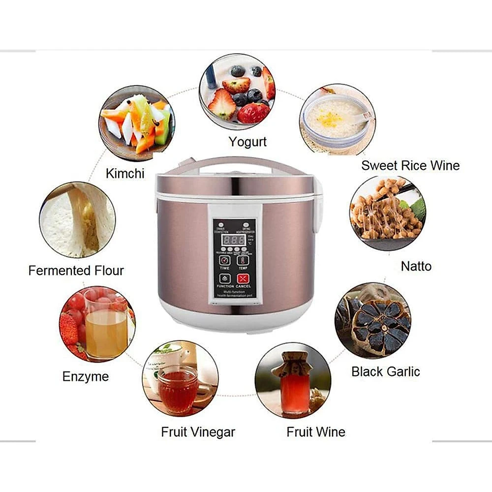 INTSUPERMAI Máquina Fermentadora 5L para Produzir Alho Negro 110V Rose