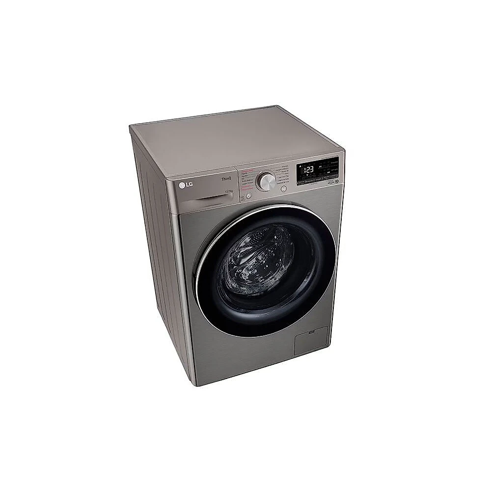 Lava e Seca LG 12kg com Inteligência Artificial AIDD, CV5012PC4 Inox - 110V