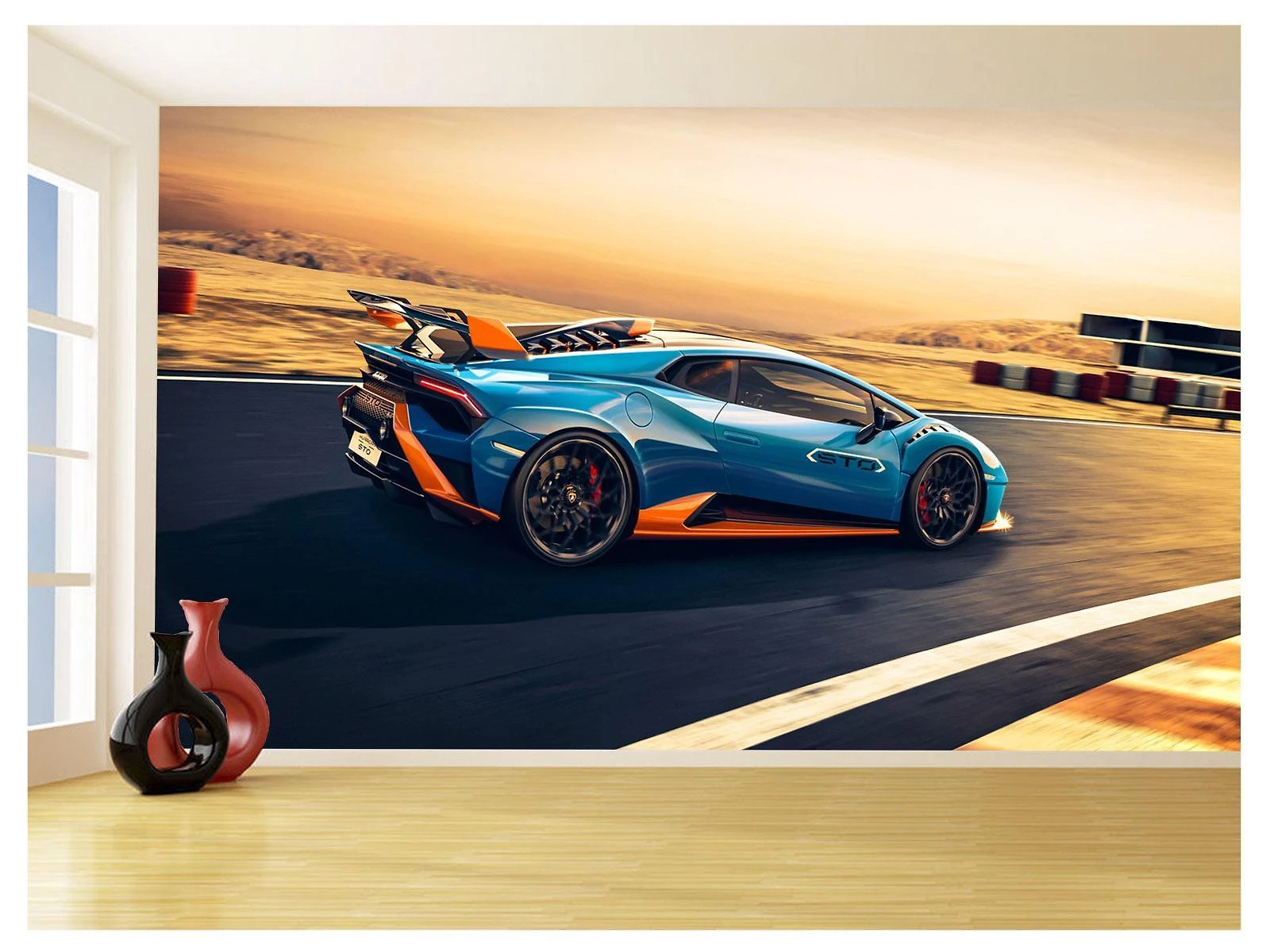 Miniatura Papel De Parede Carro Lamborghini V10 Huracan 3,5M Car210