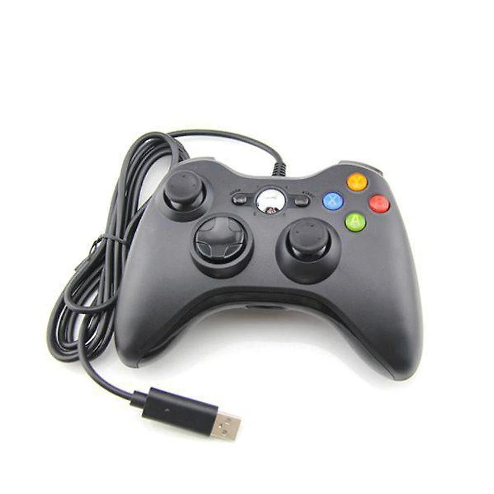 Controle Usb com Fio Aquilae Xbox 360 Compatível com PC Preto