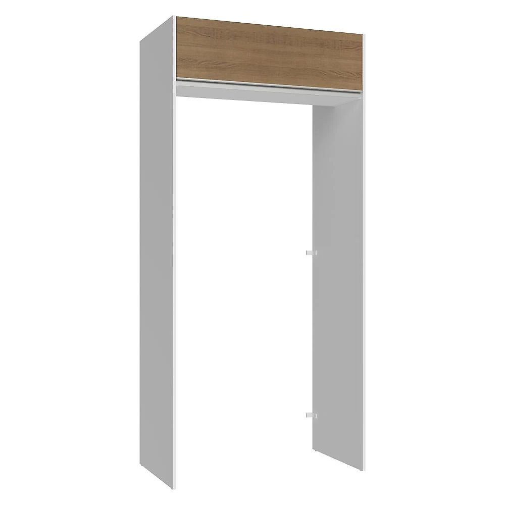 Porta-geladeira 103 cm 1 porta basculante branco/rustic glamy madesa