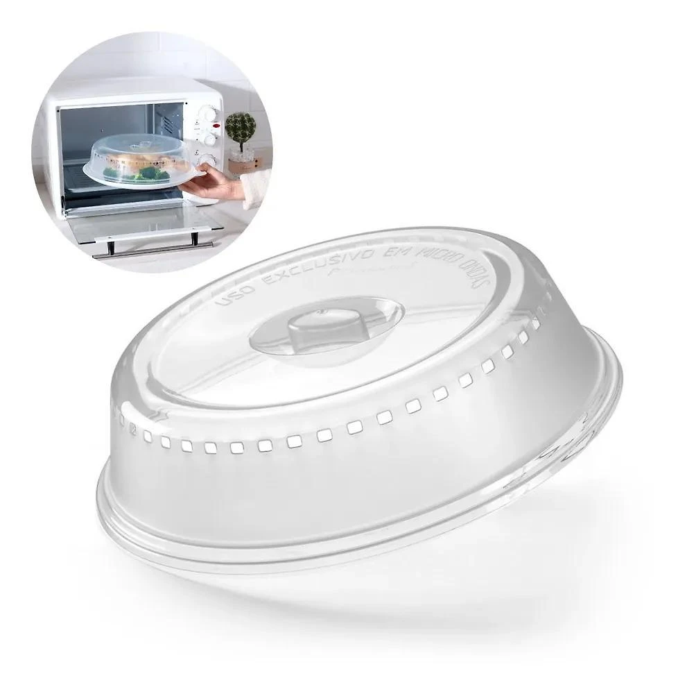 Miniatura 2X Tampa Prato Para Microondas Protetora Alimentos Comida
