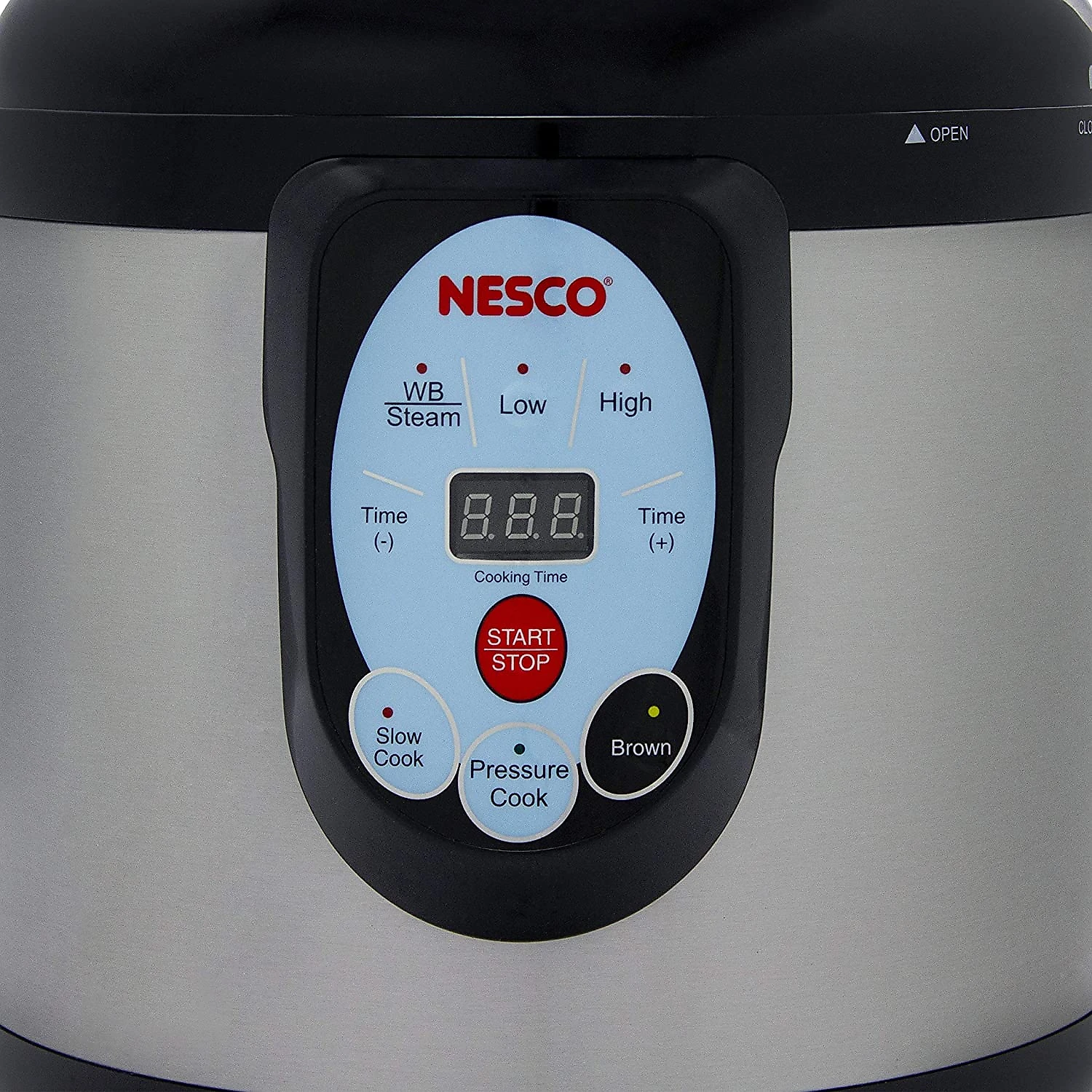 NESCO NPC9 Panela de Pressão Multifuncional 95L Painel Digital Aço Inoxidável 1200W110V Preto