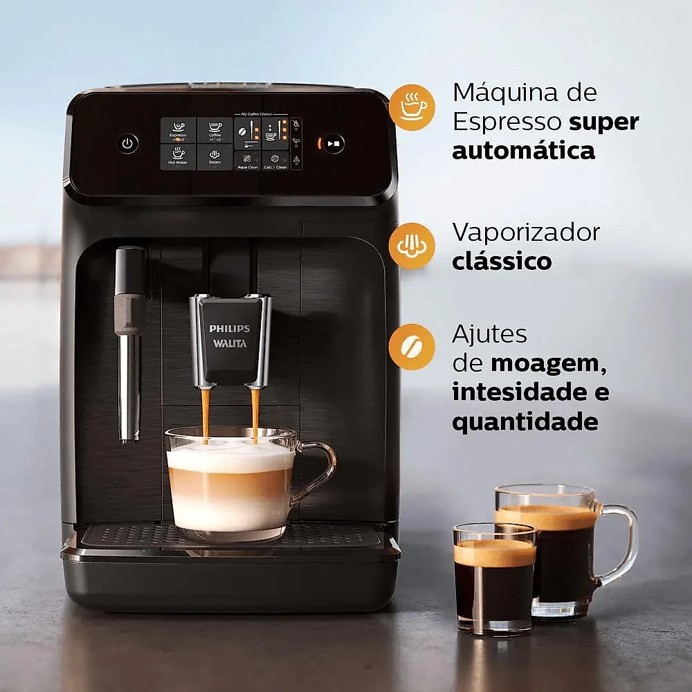 Cafeteira Espresso Philips Walita Automática Série 1200 1400W Preta EP1220 127V