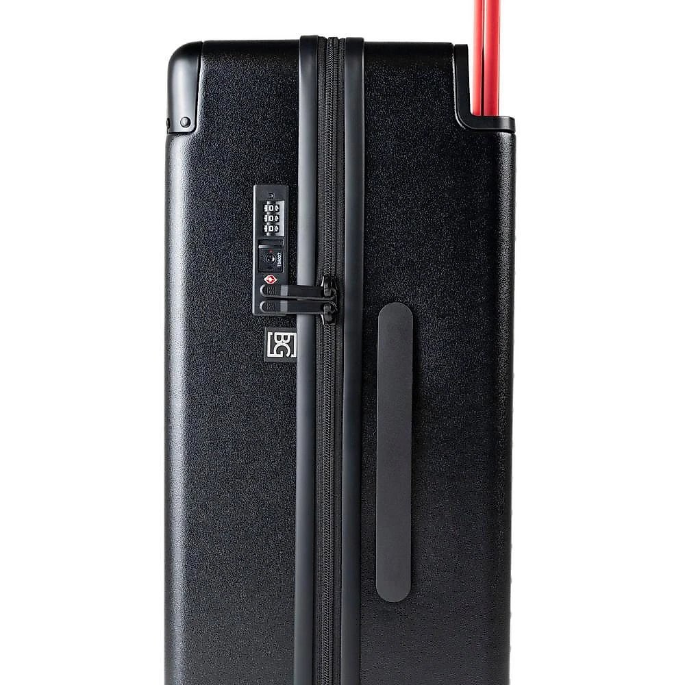 Mala média flamengo 23 kg policarbonato 4 rodas premium oficial preta preto - m