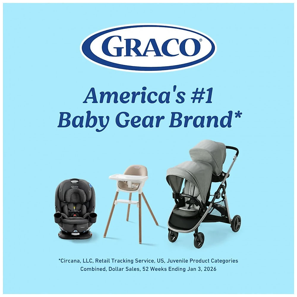 Cadeirinha Alta Graco EveryStep Cinza Nebuloso 6-em-1 Recém-nascido a 18 kg