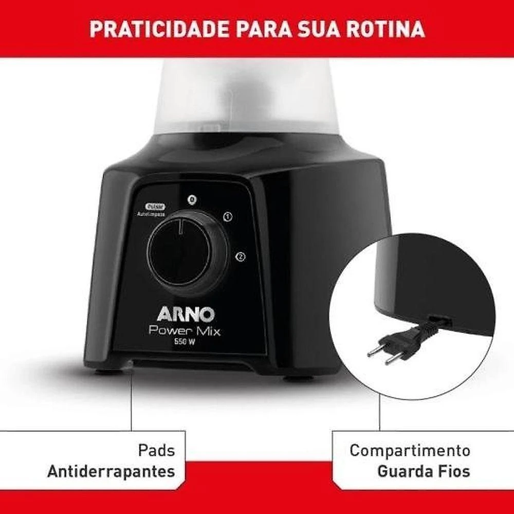 Liquidificador Arno Power Mix 550w Preto 110V