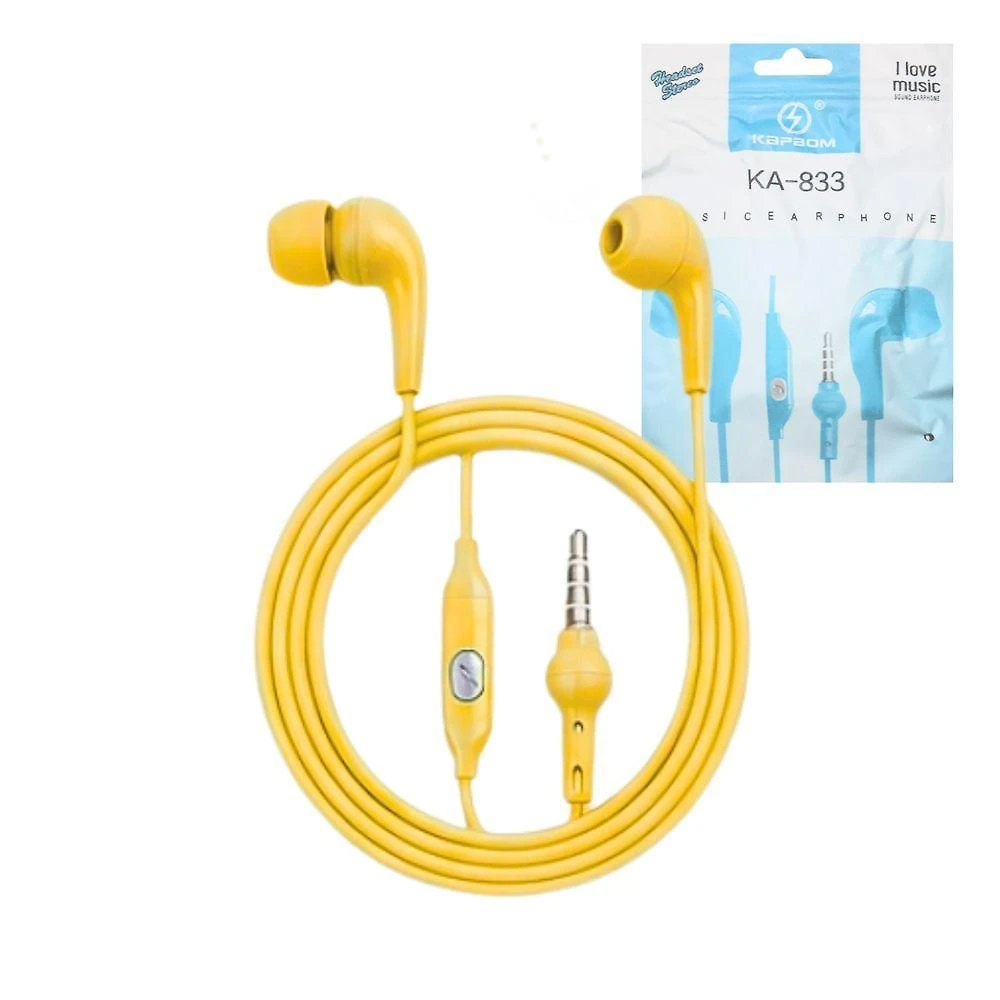 Fone de Ouvido com Fio Kapbom KA-833 Microfone Integrado Conexao P3 3.5MM Branco