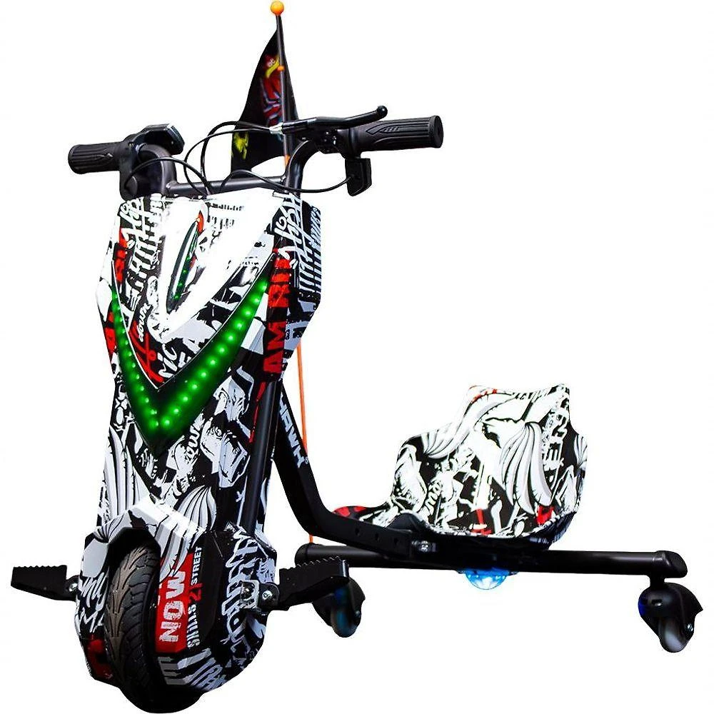 Triciclo Elétrico Drift WX-16 Wehawk Motor Brushless 350W Bateria Lítio 36V 4,4Ah Branco