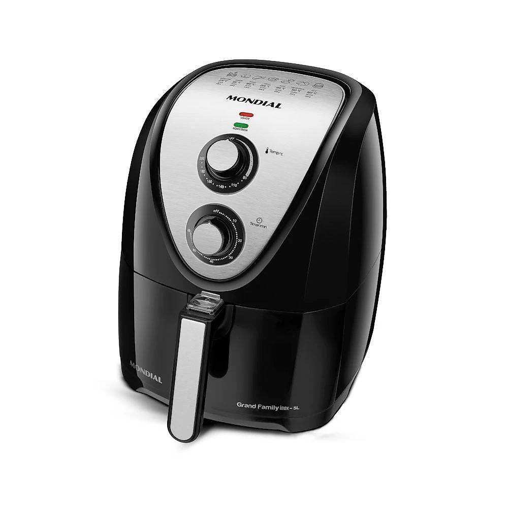 Fritadeira eletrica sem oleo mondial afn-50-bi preta 5l 220v (2037-04)