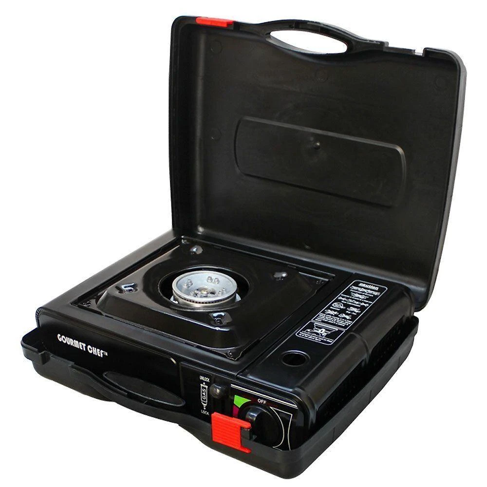 Fogão Portátil Para Camping E Pesca Com Acendimento Automático A Gás Butano E Maleta De Transporte