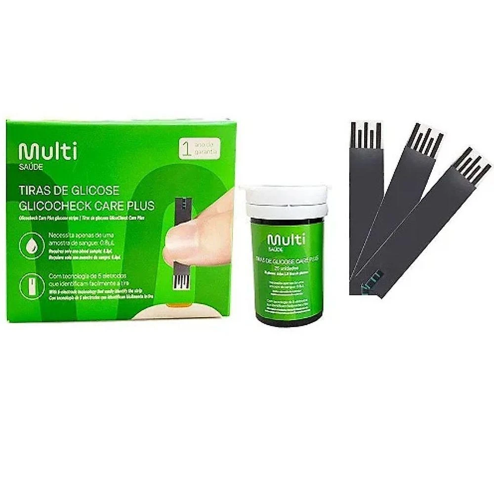 Kit Monitor de Glicemia Multisaúde Glicocheck Care Plus 210 Tiras e 200 Lancetas webcontinental-7896423728583