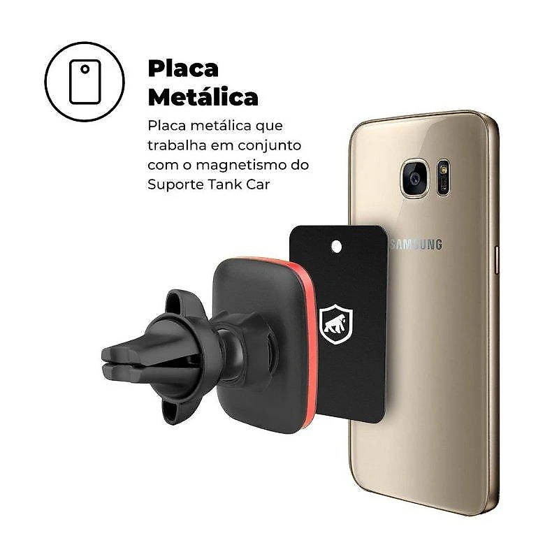Kit Veicular Essencial: Suporte Tank Car + Cabo Defender 4 em 1 + Carregador Turbo Fast Charger - Gshield