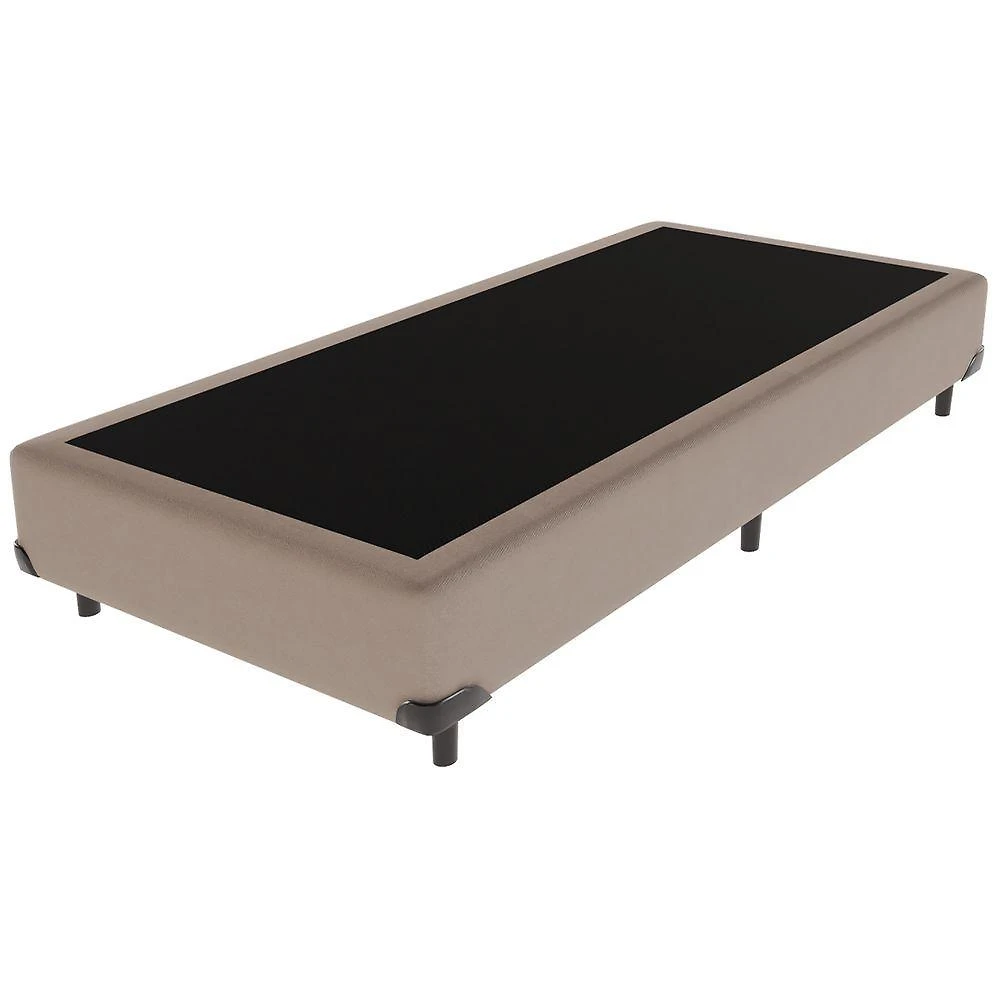 Cama Box Solteiro Cama Box Estrutura Madeira Reflorestada Bege Vtech