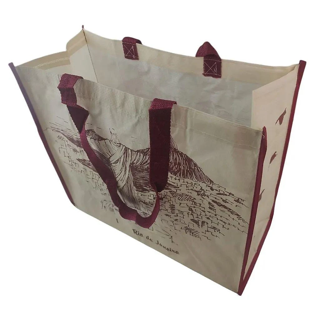 Bolsa Ecologica Sacola Reutilizavel Kit 5 Unidades Compras Mercado Pratica Resistente Alça Dobravel