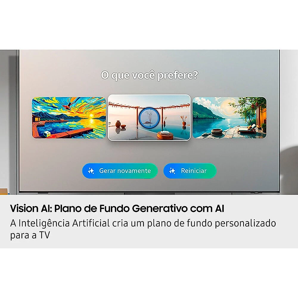 Smart TV 50 Polegadas Vision AI TV QLED 4K Samsung QN50QEF1AG 22879-23-02217 - Preto - Bivolt