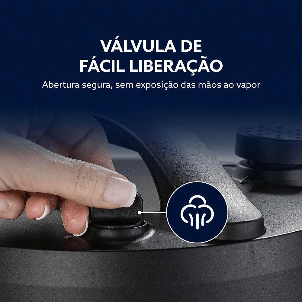 Panela de Pressão Elétrica Turbo Oster 5,7L 1400W Cinza 220V