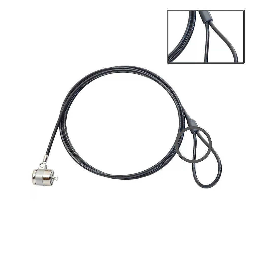 Trava C- Chave CS-30 com Segurança Kensington 1,8 Metros Preto C3tech
